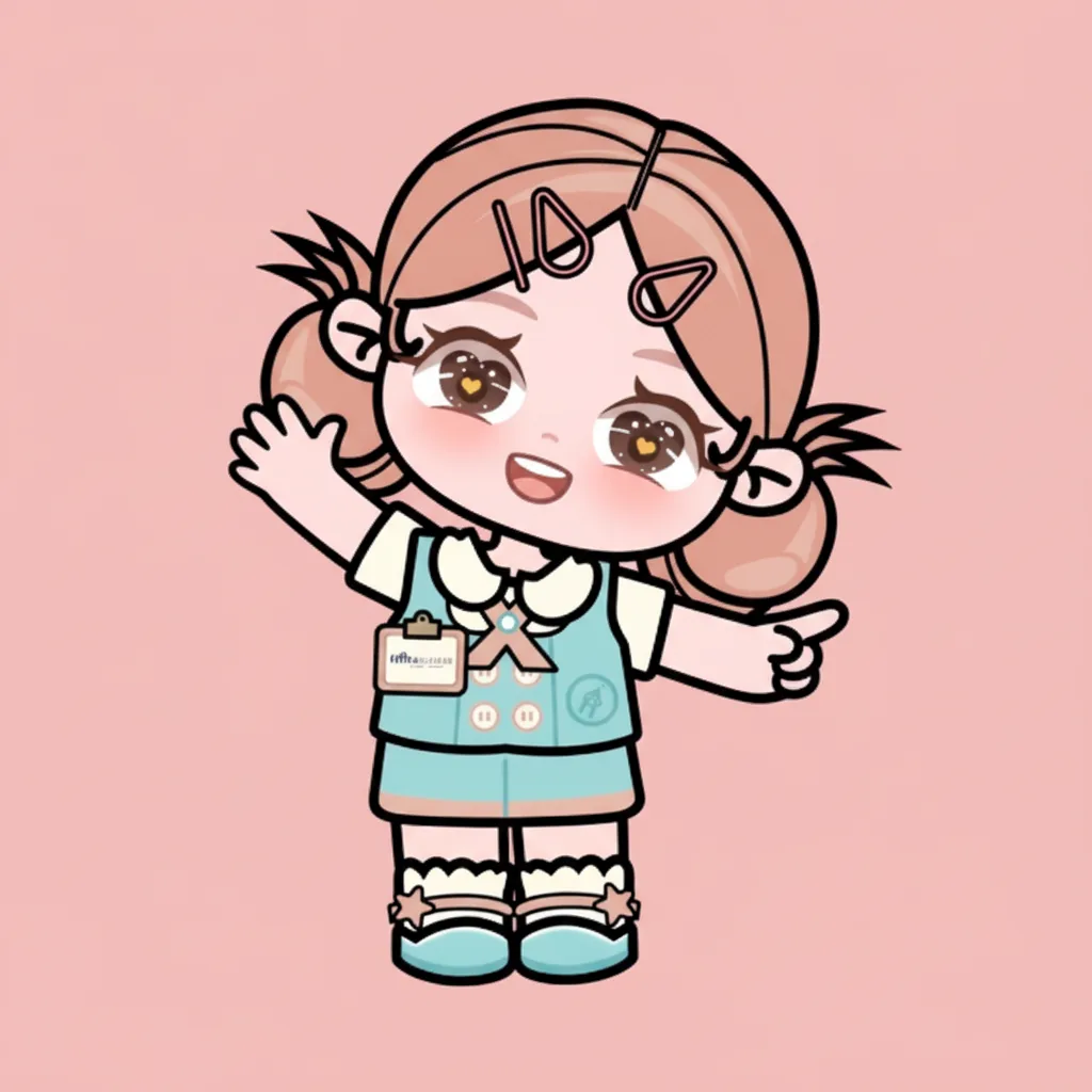 Friendly mascot welcoming you